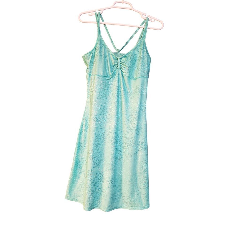 Women's Mountain Hardwear casual Dress SIze S Built‎ in Shelf Bra Active Teal